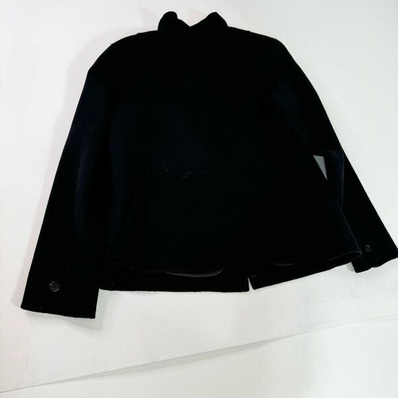 Talbots Jacket Womens 10 Black wool Button Down Blazer comfort  coat - Picture 5 of 9
